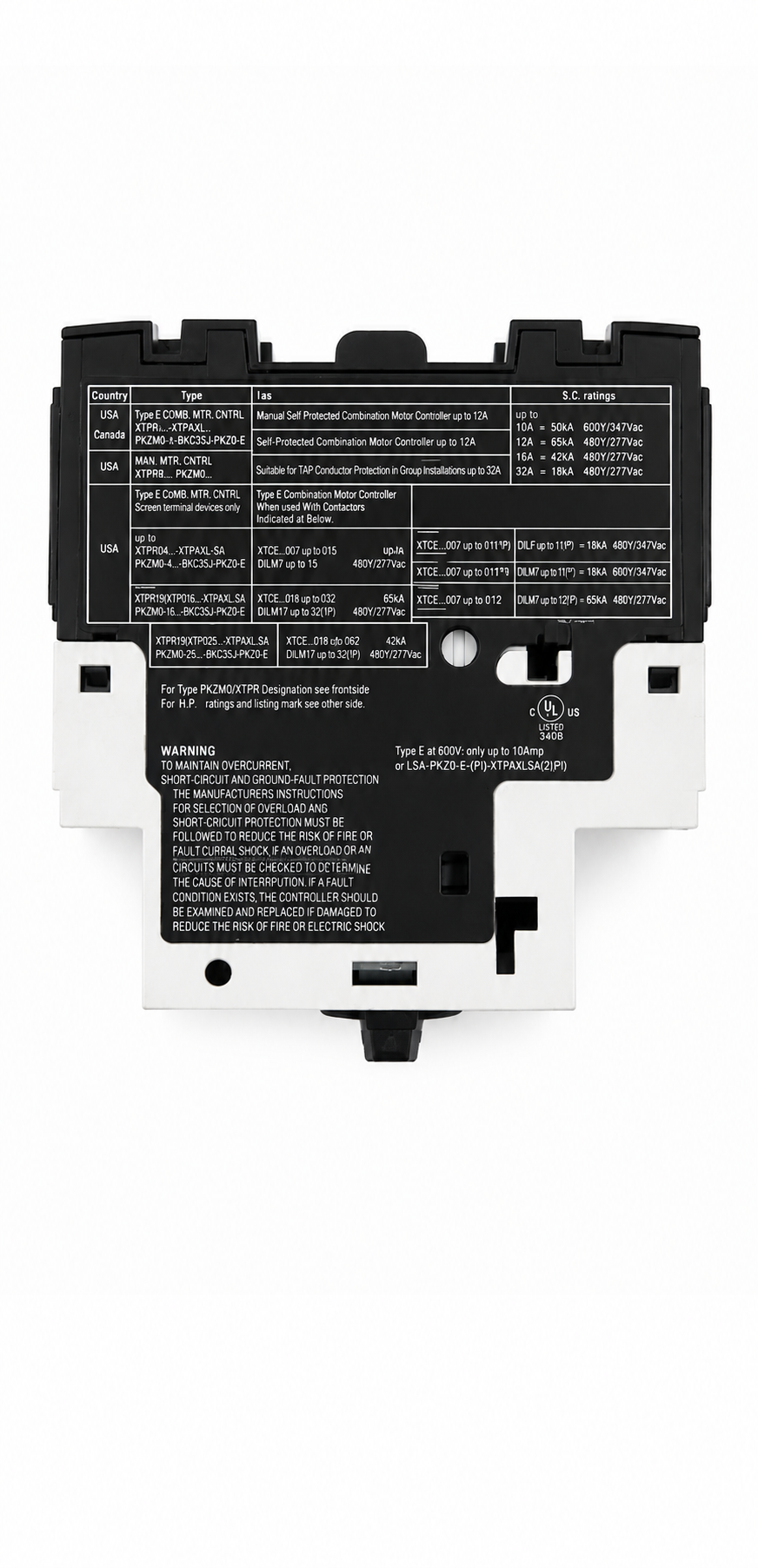 EATON Thermal Magnetic Circuit Breaker Motor Protect PKZM0-10 10 A 3 Pole