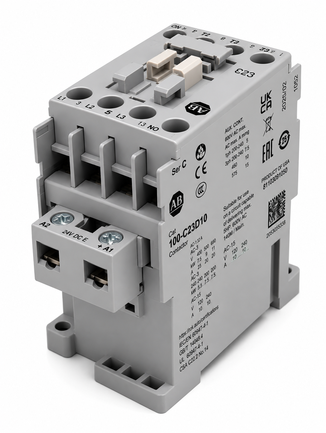 Allen Bradley 100-C23EJ10 Contactor 24VDC 23A