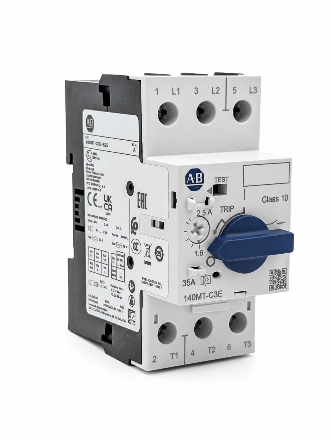 Allen Bradley 140MT-C3E-B25 Manual Motor Starter 1.6 2.5A 480V 60Hz