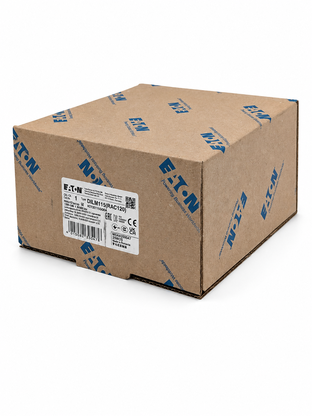 EATON XTCE115G00A XT IEC Contactor, 3-pole, 115A, 0NO-0NC, Contact
