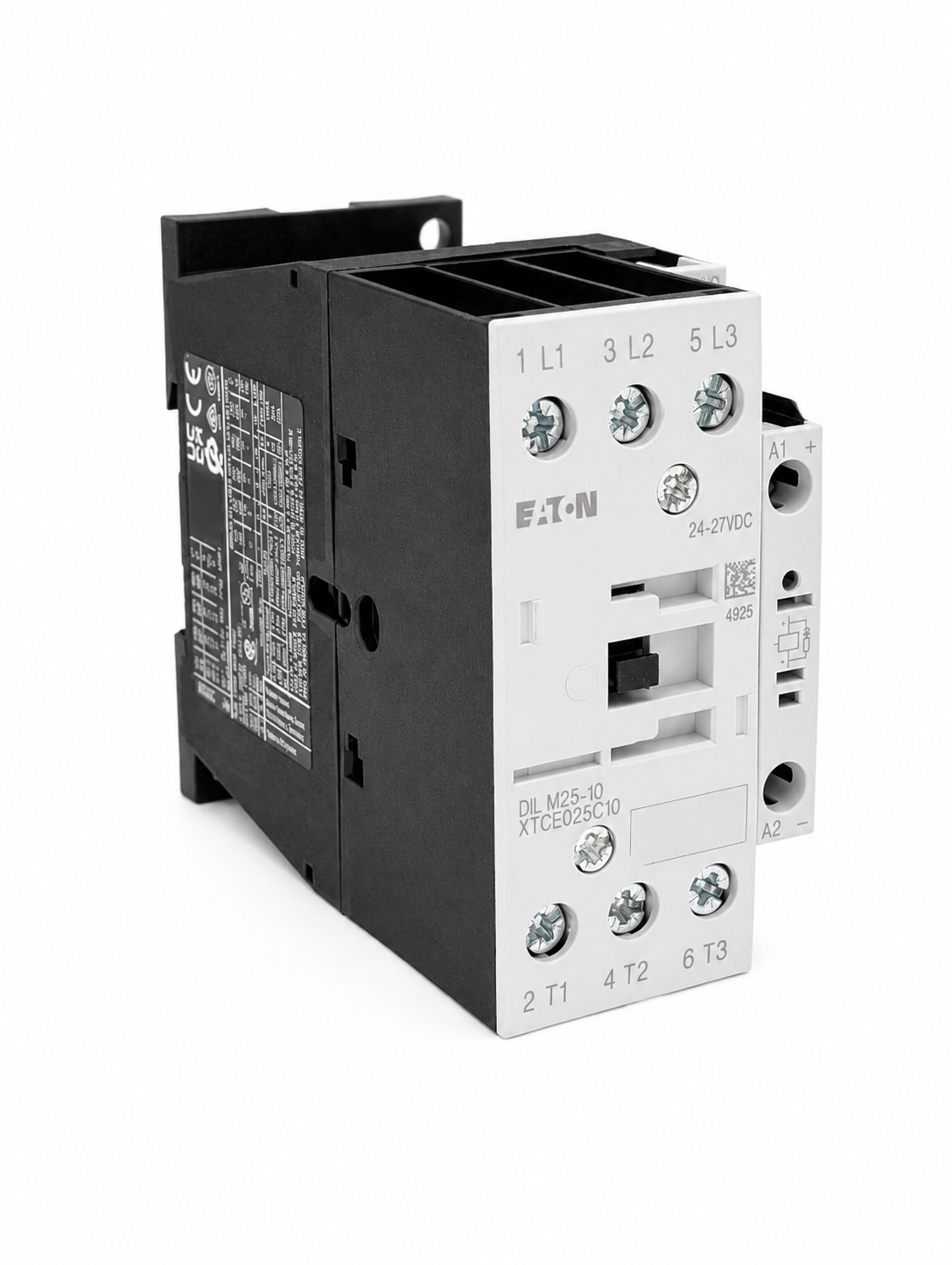 EATON XTCE025C10TD XT IEC contactor, 25A, Screw terminals