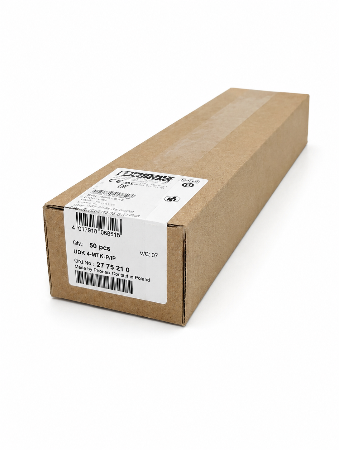 Phoenix Contact UDK 4-MTK-P/P-Knife-disconnect terminal block 2775210 Box of 50p