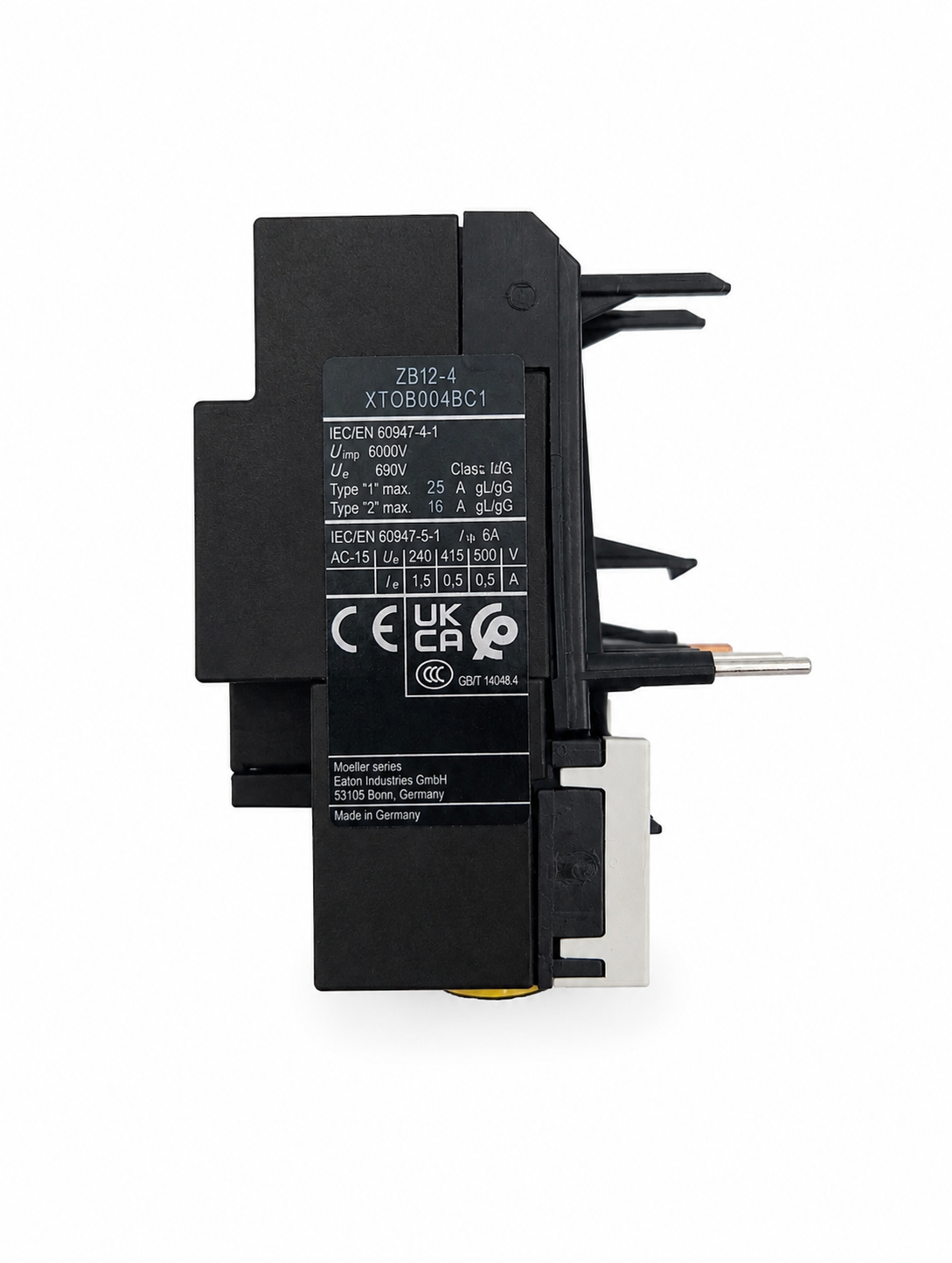 EATON XTOB004BC1 XT IEC bimetallic overload relay, 2.4-4A 45 mm
