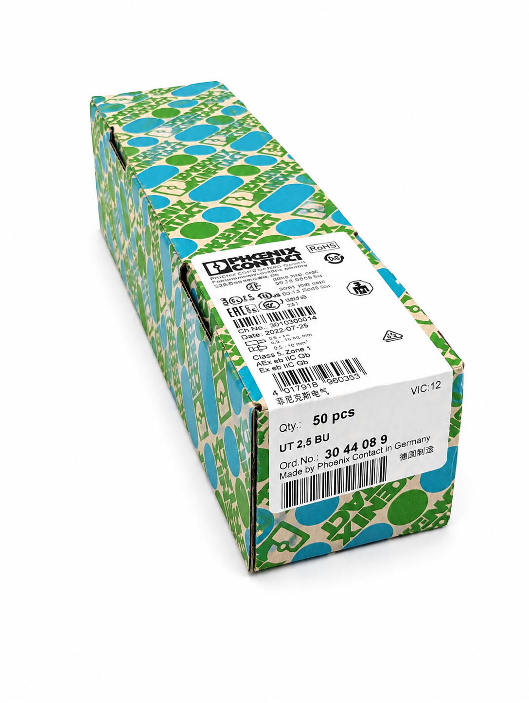 Phoenix Contact UT 2,5 BU Feed-through terminal block 3044089 BOX OF 50P