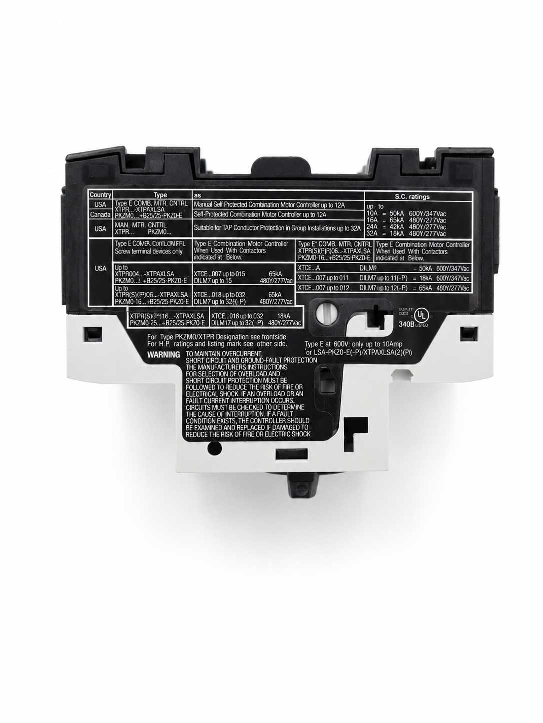 EATON Thermal Magnetic Circuit Breaker Motor Protect PKZM0-1.6 0.55 kW