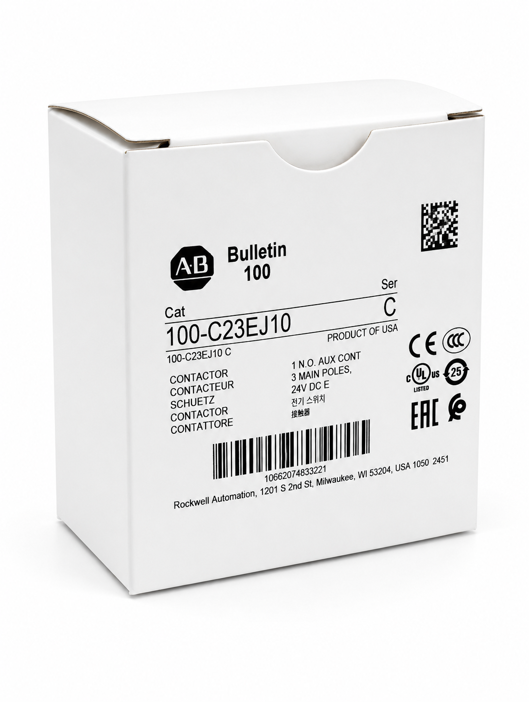 Allen Bradley 100-C23EJ10 Contactor 24VDC 23A