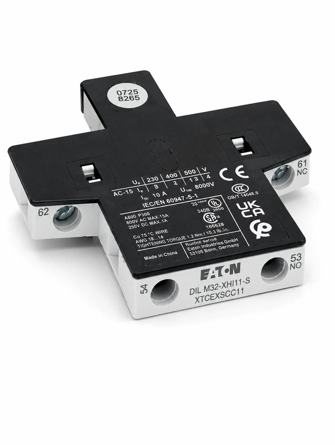 EATON XTCEXSCC11 Auxiliary Contact, Two-pole, 1NO-1NC, Contact