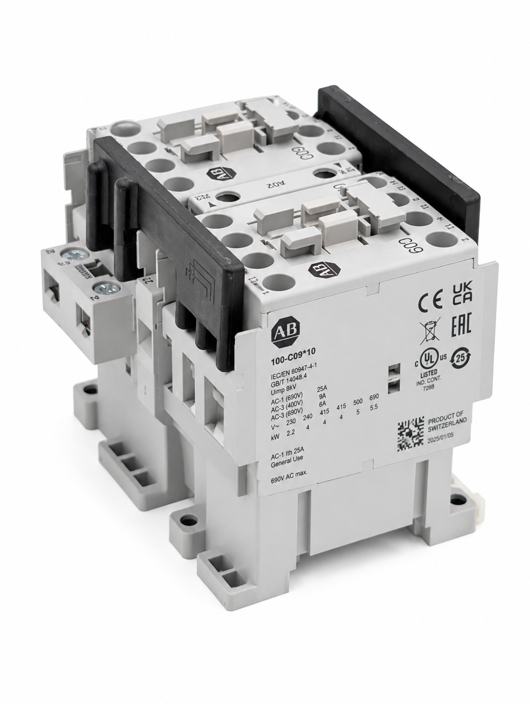 Allen Bradley 104-C09D22 9A 110V 50Hz/120V 60Hz Reversing Contactor