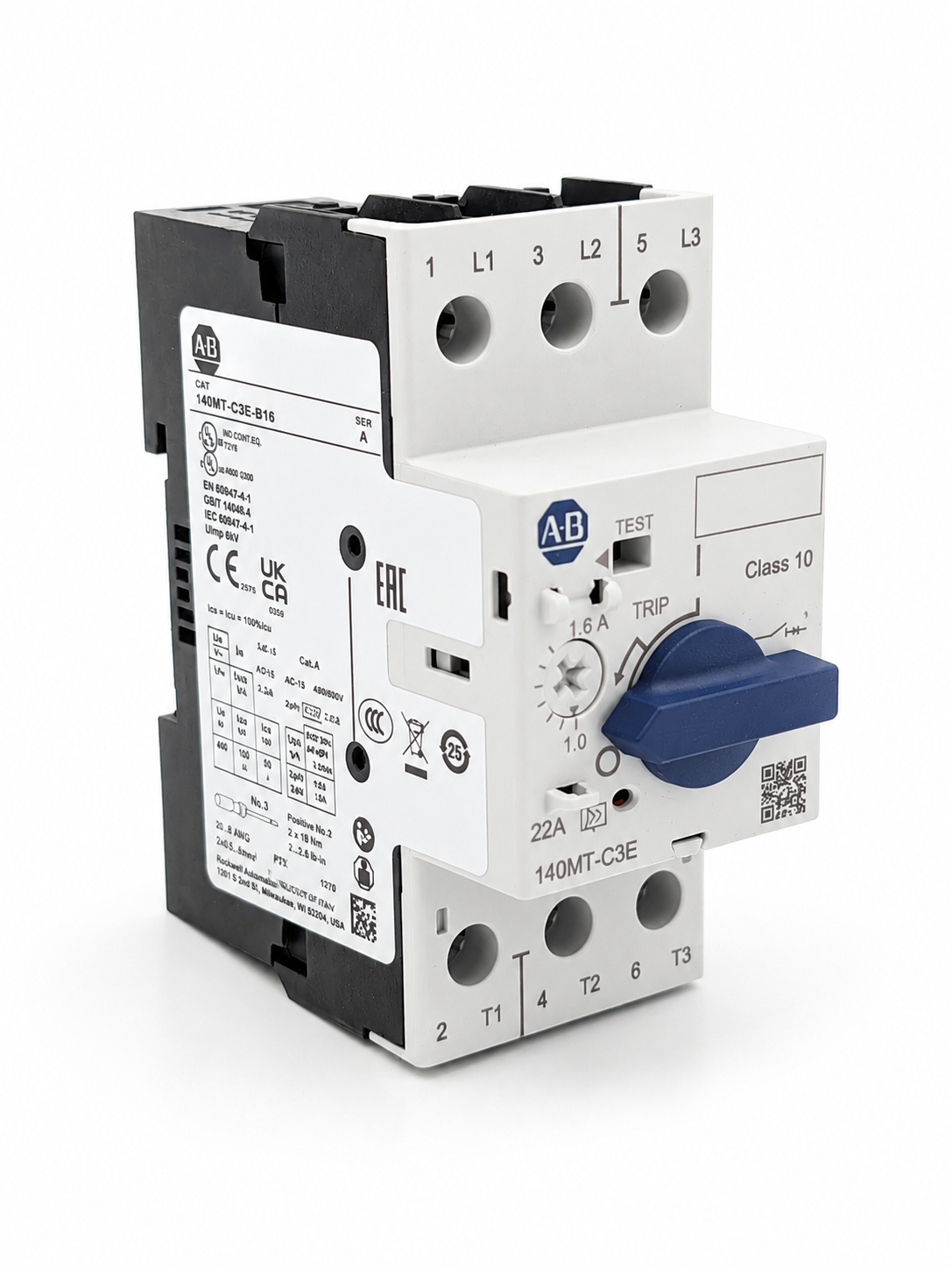 Allen-Bradley 140MT-C3E-B16 Circuit Breaker Standard Magnetic Trip inBox