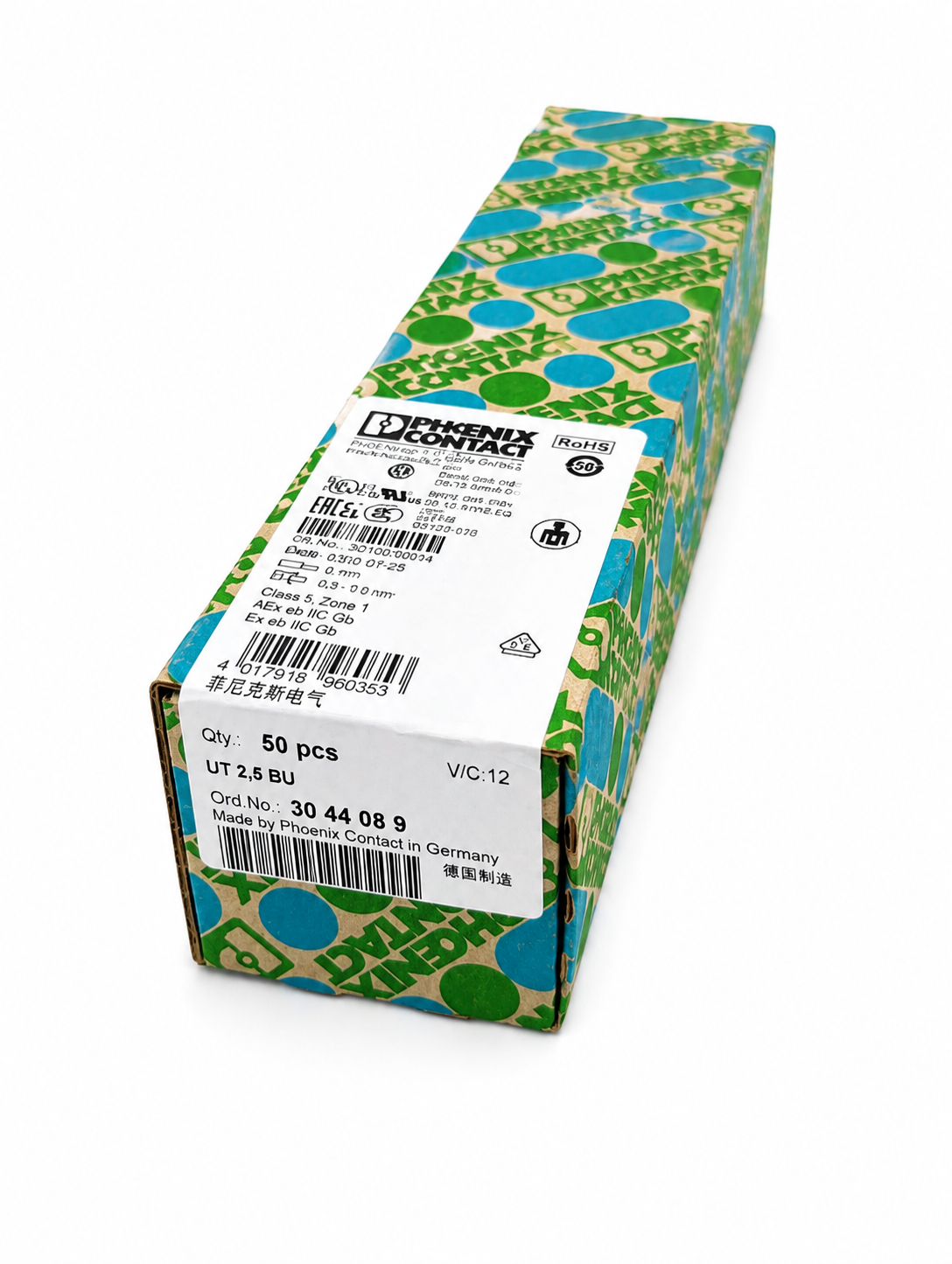 Phoenix Contact UT 2,5 BU Feed-through terminal block 3044089 BOX OF 50P