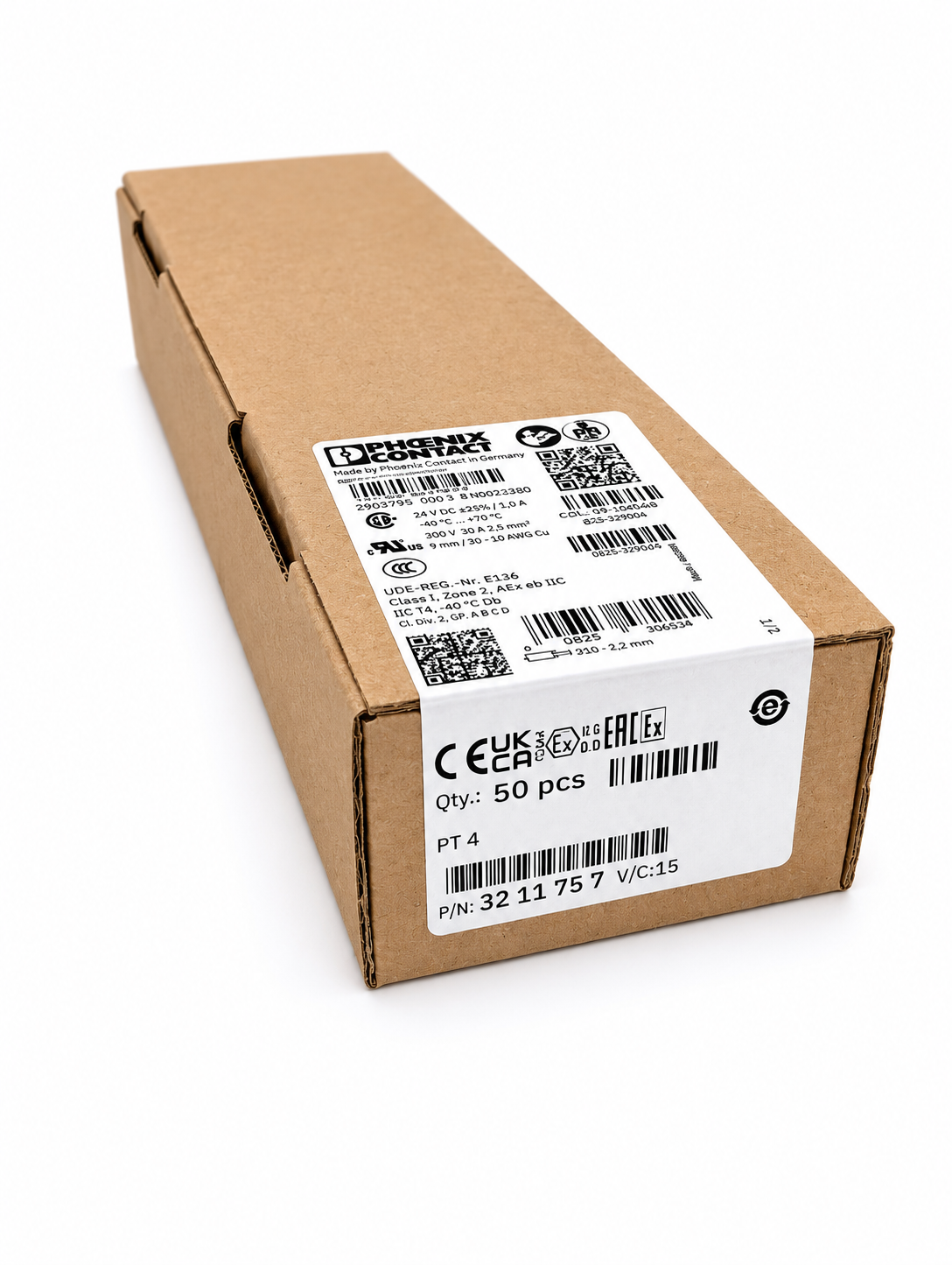 Phoenix Contact PT 4 - Feed-through terminal block 3211757 BOX OF 50