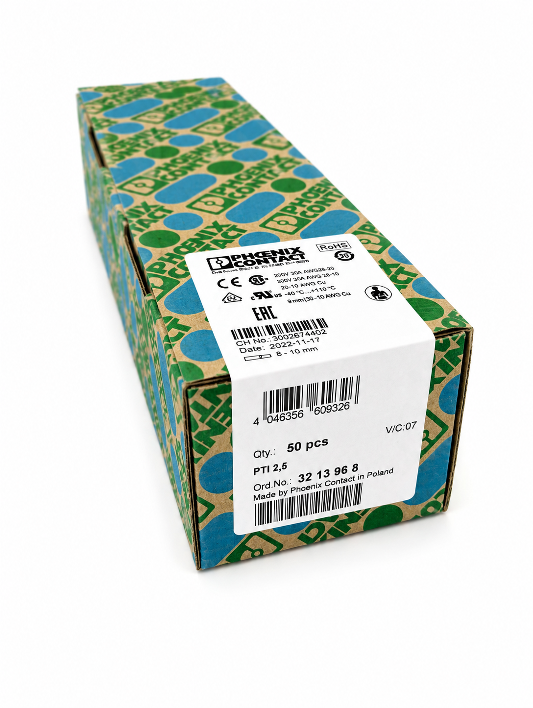 Phoenix Contact PTI 2,5 Installation terminal block 3213968 BOX OF 50